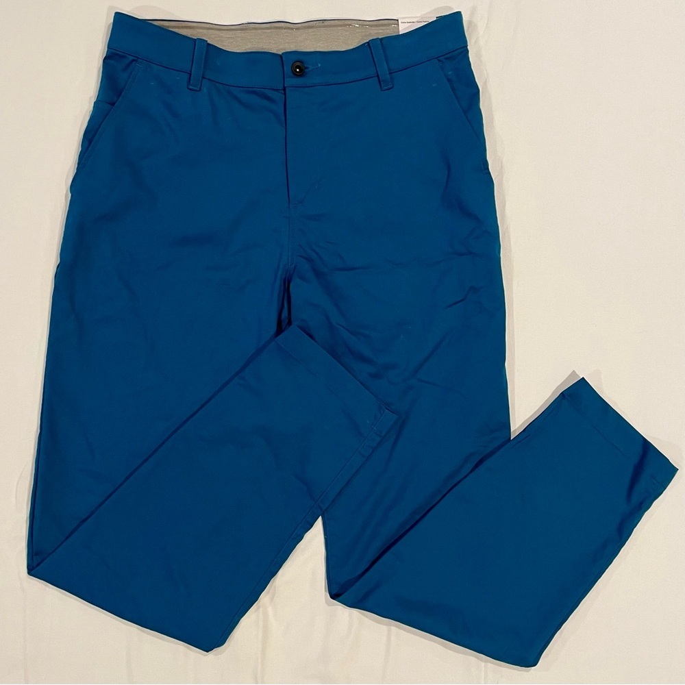 New Nike Golf Pants Mens 34x34 Marina Blue Dri-FIT UV Regular Fit DA4089-404